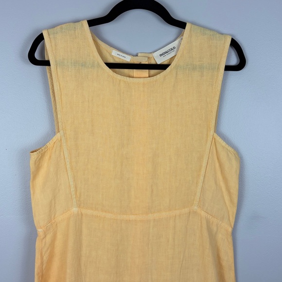 Indi & Cold Linen Beach Sleeveless Button Back Midi Dress XL Mandarina Coastal - Picture 4 of 16